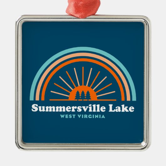 Summersville Lake West Virginia Rainbow Metalen Ornament (Voorkant)