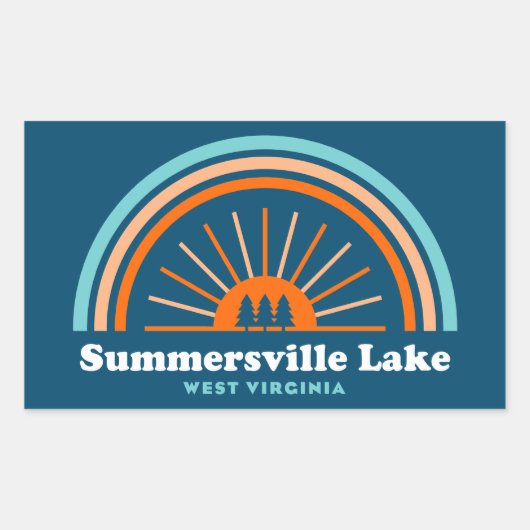 Summersville Lake West Virginia Rainbow Rechthoekige Sticker (Voorkant)