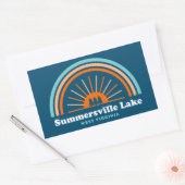 Summersville Lake West Virginia Rainbow Rechthoekige Sticker (Envelop)