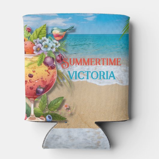 Summertime Aangepaste Oostelijke Oceaan Blikjeskoeler (Achterkant)