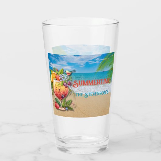 Summertime Aangepaste Oostelijke Oceaan Glas (Achterkant)