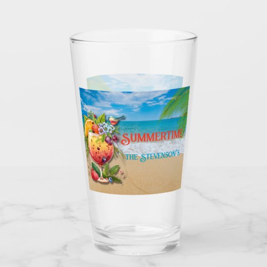 Summertime Aangepaste Oostelijke Oceaan Glas (Voorkant)