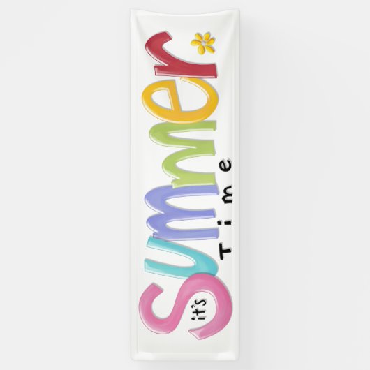 Summertime Banner 2,5 x 8 inch (Verticaal)