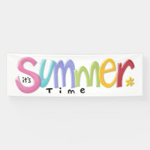 Summertime Banner 2,5 x 8 inch