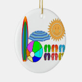 Summertime Beach Party Keramisch Ornament (Rechts)