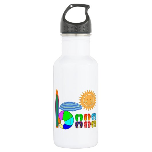 Summertime Beach Party Waterfles (Voorkant)