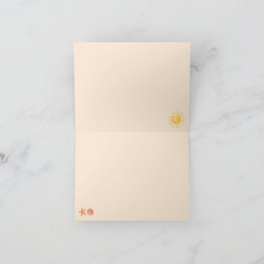 SummerTime Beach thema dank u Bedankkaart (Binnen)