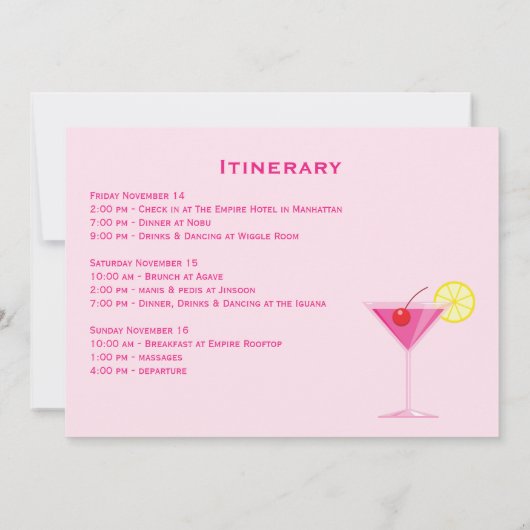 Summertime Beach Weekend Bachelorette uitnodiging (Achterkant)