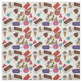 Summertime behandelt ijscrème en popsicle fabric stof