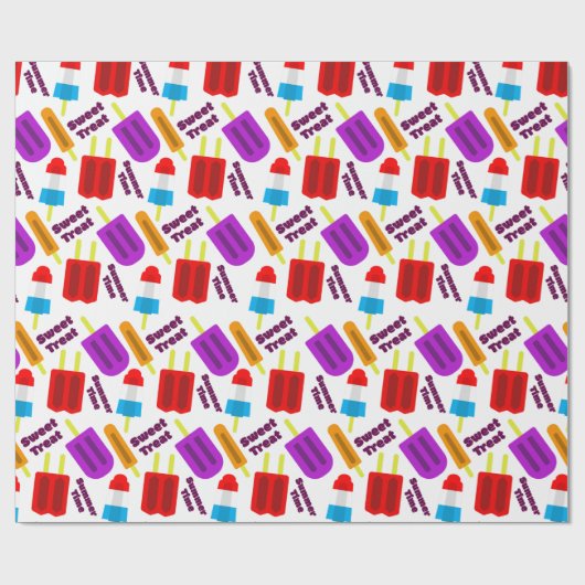 Summertime Bevroren Juice Bar Patroon Cadeaupapier (Vlak)
