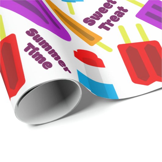 Summertime Bevroren Juice Bar Patroon Cadeaupapier (Rol Hoek)
