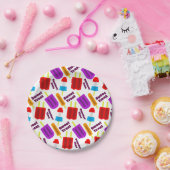 Summertime Bevroren Juice Bar Patroon Papieren Bordje (Feest)