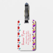 Summertime Bevroren juisebangmonogram Bagagelabel (Achterkant verticaal)