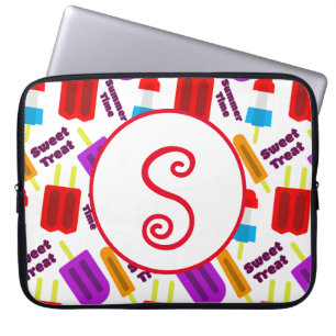 Summertime Bevroren juisebangmonogram Laptop Sleeve