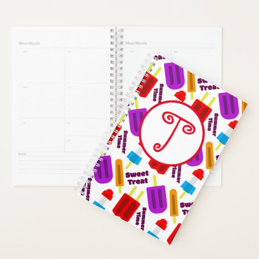 Summertime Bevroren juisebangmonogram Planner (Display)