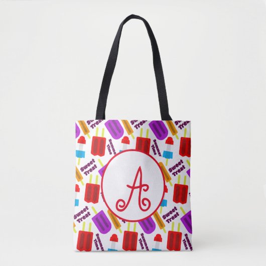Summertime Bevroren juisebangmonogram Tote Bag (Voorkant)