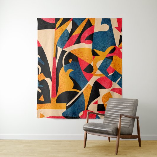 Summertime Breeze - Abstracte compositie Wandkleed (In situ)