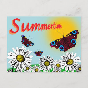 Summertime-briefkaart Briefkaart