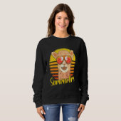 Summertime Camel Retro Sunset Beach Vacation Camel Trui (Voorkant volledig)