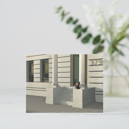 Summertime cat briefkaart (Staand voorkant)