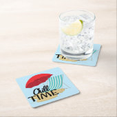 Summertime Chill Tijd bij Beach Kartonnen Onderzetters (Insitu)