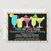 Summertime Cocktail Party-uitnodigingen Kaart (Voorkant)