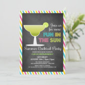 Summertime Cocktail Party-uitnodigingen Kaart (Staand voorkant)