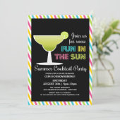 Summertime Cocktail Party-uitnodigingen Kaart (Staand voorkant)