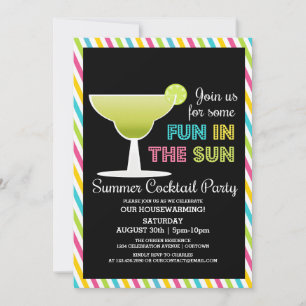 Summertime Cocktail Party-uitnodigingen Kaart