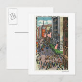Summertime Crowds op Washington Street Briefkaart (Voorkant / Achterkant)