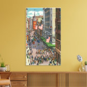 Summertime Crowds op Washington Street Canvas Afdruk (Insitu (Woonkamer))