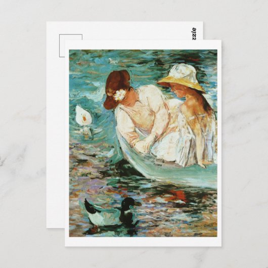 Summertime door Mary Cassatt Briefkaart (Voorkant / Achterkant)