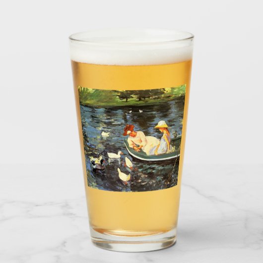 Summertime (door Mary Cassatt) Glas (Voorkant gevuld)