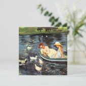 Summertime (door Mary Cassatt) Kaart (Staand voorkant)