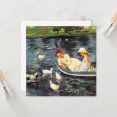 Summertime (door Mary Cassatt) Kaart (Voorkant / Achterkant in situ)