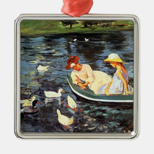 Summertime (door Mary Cassatt) keramisch Ornament (Voorkant)