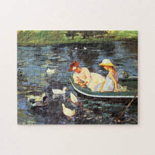 Summertime door Mary Cassatt Puzzle Legpuzzel