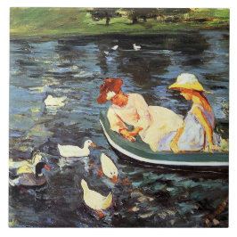 Summertime (door Mary Cassatt) Tegeltje