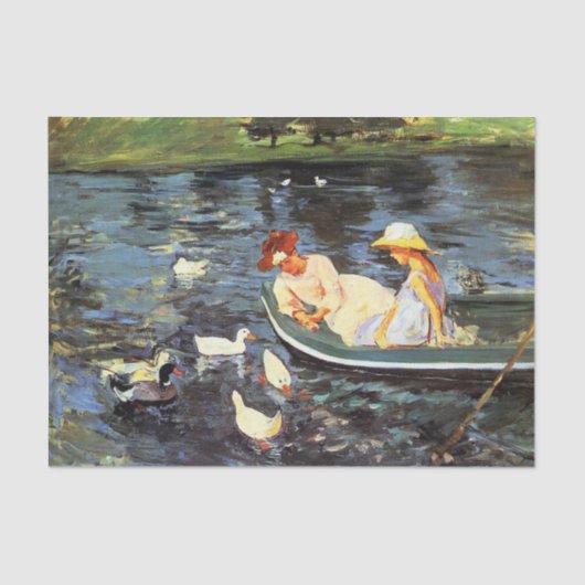 Summertime door Mary Cassatt Tissue Paper Tissuepapier (Voorkant)