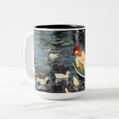 Summertime (door Mary Cassatt) Tweekleurige Koffiemok (Voorkant links)