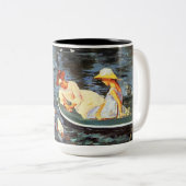 Summertime (door Mary Cassatt) Tweekleurige Koffiemok (Voorkant rechts)