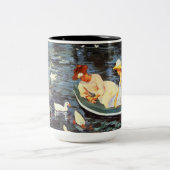 Summertime (door Mary Cassatt) Tweekleurige Koffiemok (Center)