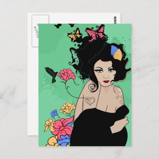 Summertime Fairy Briefkaart (Voorkant / Achterkant)