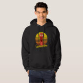Summertime Flamingo Retro Sunset Beach Vacation Fl Hoodie (Voorkant volledig)