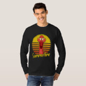 Summertime Flamingo Retro Sunset Beach Vacation Fl T-shirt (Voorkant volledig)