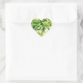 Summertime Flowers en Planten Hart Sticker (Tas)