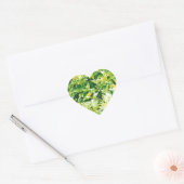 Summertime Flowers en Planten Hart Sticker (Envelop)