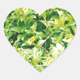 Summertime Flowers en Planten Hart Sticker