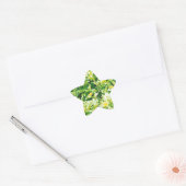 Summertime Flowers en Planten Ster Sticker (Envelop)