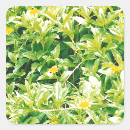 Summertime Flowers en Planten Vierkante Sticker